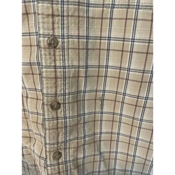 Carhartt Shirt Mens Extra Large (XL) Button Down Short Sleeve Plaid Workwear - Picture 5 of 10
